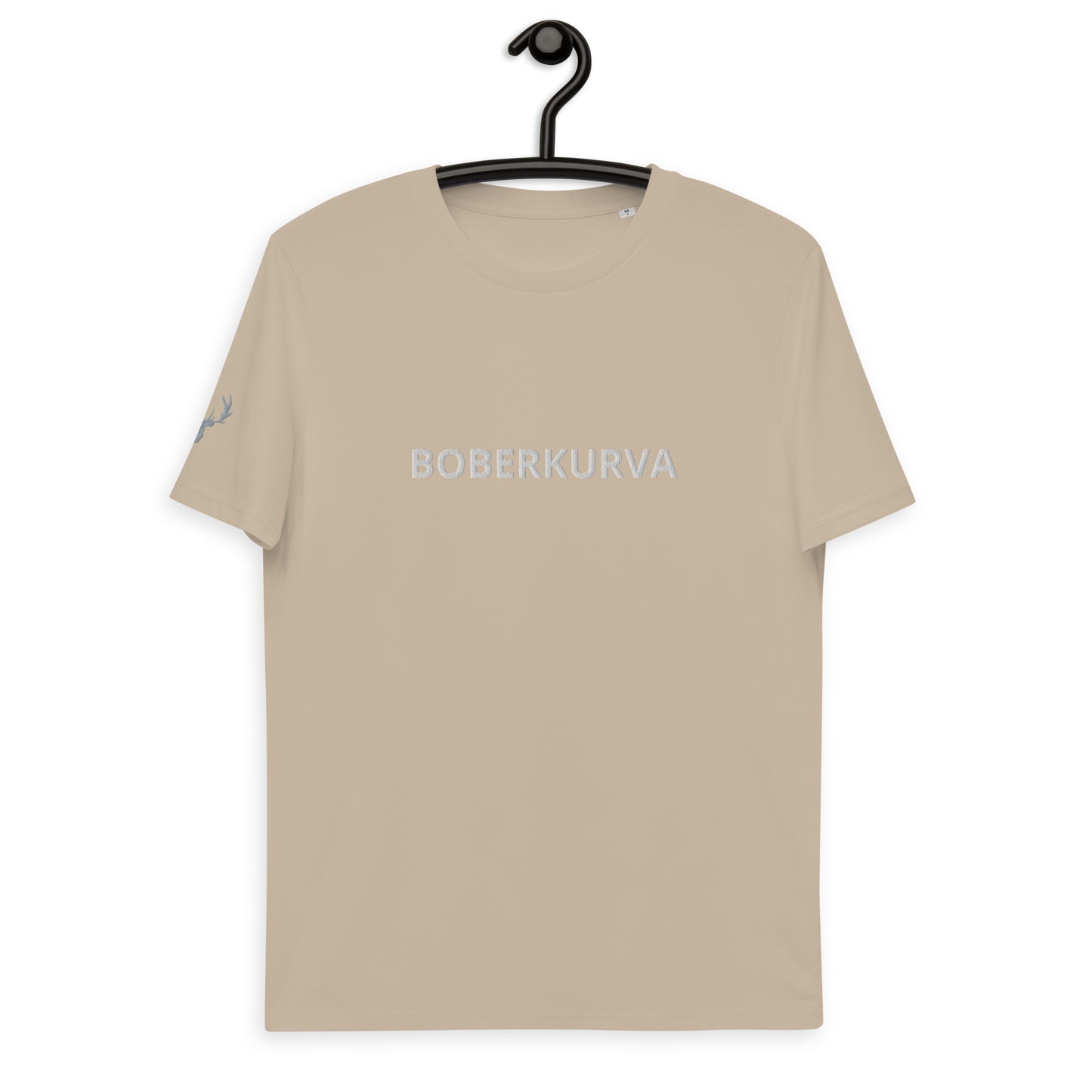 BOBERKURVA embroidered organic cotton t-shirt