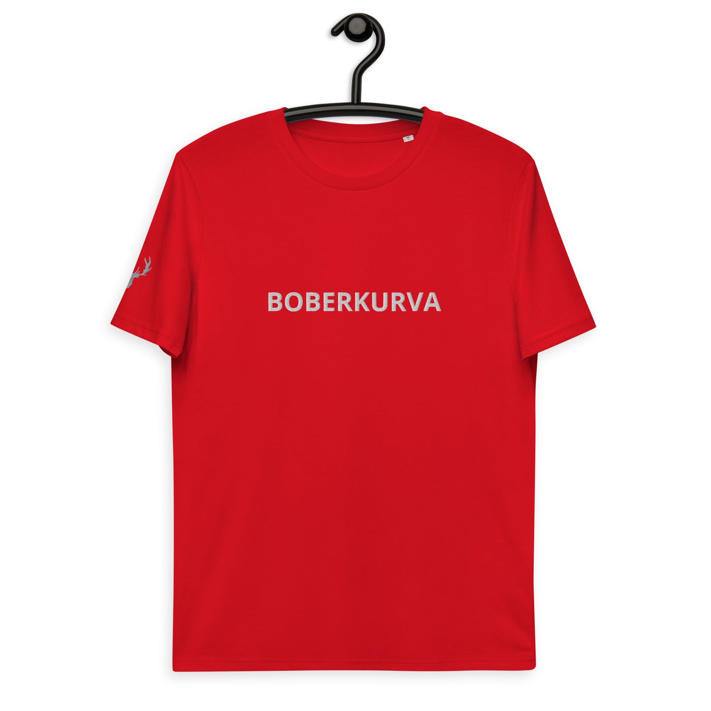 BOBERKURVA embroidered organic cotton t-shirt