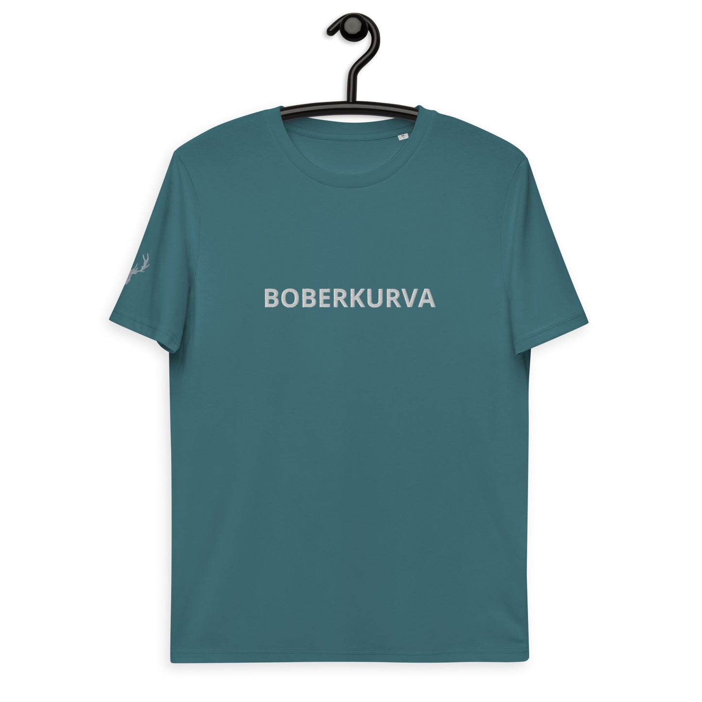 BOBERKURVA embroidered organic cotton t-shirt