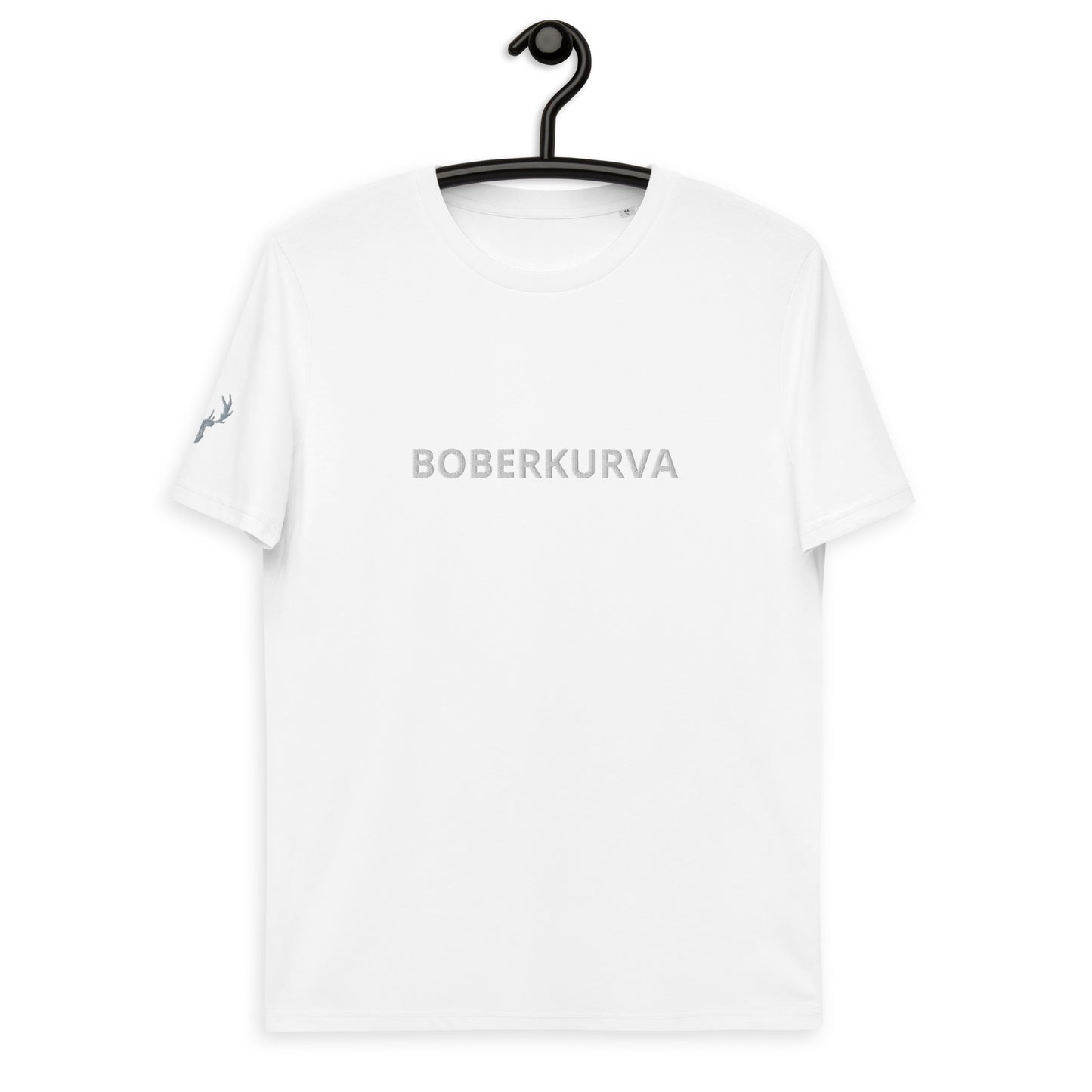 BOBERKURVA embroidered organic cotton t-shirt