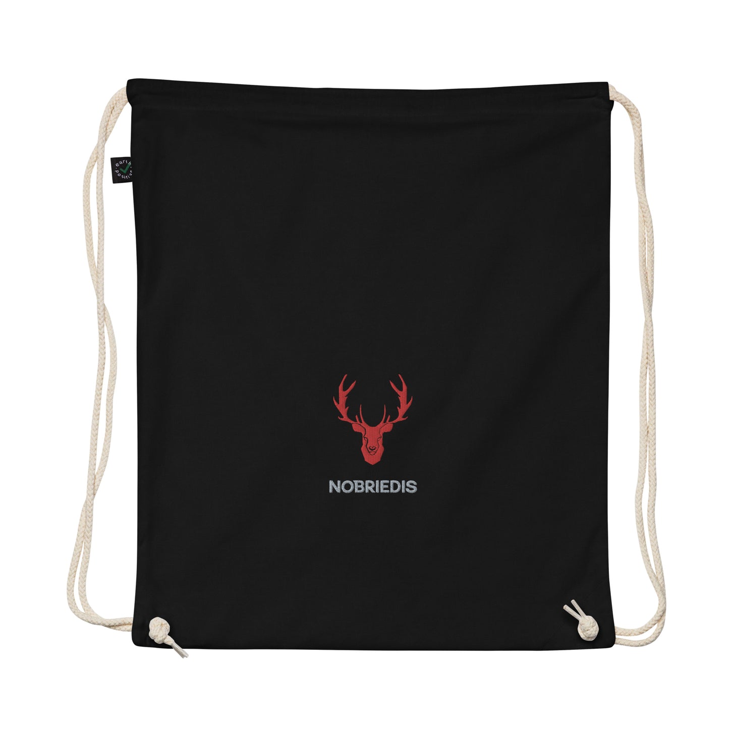 Organic cotton drawstring bag red NOBRIEDIS