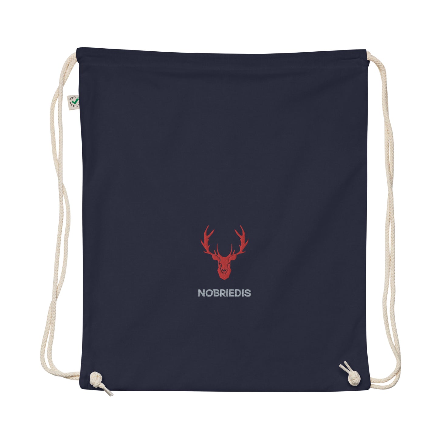 Organic cotton drawstring bag red NOBRIEDIS